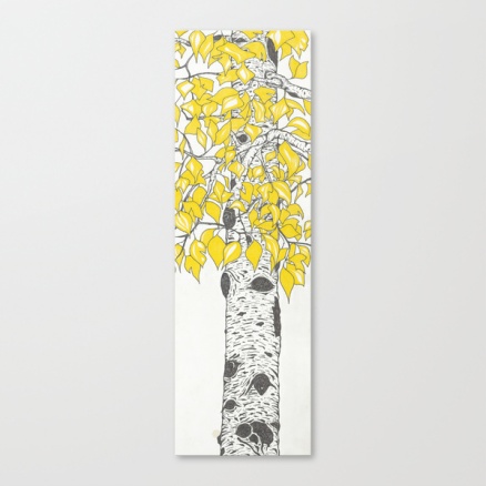 aspen by the creek stretched canvas example